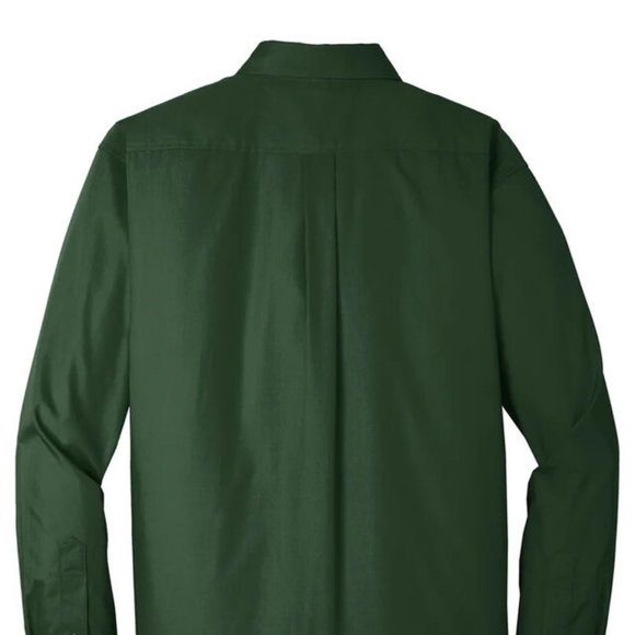 Port Authority Men's Long Sleeve Shirt Deep Forest Green W100 - Size 2XL - Picture 3 of 3